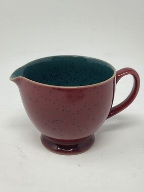 Denby Harlequin (retired) Stoneware Red Blue Creamer